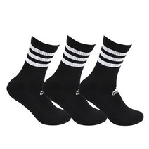 아디다스 3S 쿠션 크루 삭스(DZ9347) 3개입 양말, 상세설명 참조