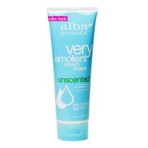 Alba Botanica 베리 에몰리언트 쉐이빙 크림, 227g, Unscented, 1개