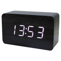 촘스토리 LED 직사각 디지털 탁상시계, 블랙