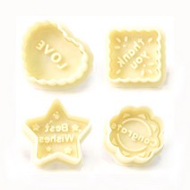 푸드푸쉬커터(4종)-, 비스켓(010), 1세트