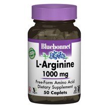 Bluebonnet L-아르지닌 1000 mg 캐플렛, 50개입, 1개