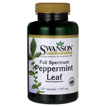 Swanson 페퍼민트 리프 400mg 캡슐, 120개입, 1개