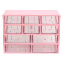 하라코리아 4단 10칸 다용도정리함 MB-4DP-10 41.2 x 21.7 x 30 cm, 핑크