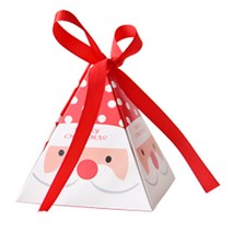 블루산업 메리크리스마스 선물상자 + 리본끈 랜덤 발송, 산타, 10세트