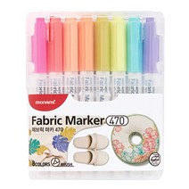 모나미 패브릭마카 470 B 세트, 8색, 1세트
