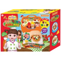 도너랜드 엔젤토이 엉뚱발랄 콩순이 칼라점토 피자세트, 혼합 색상, 680g