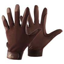 AUDERSONGE 에코리즈 터치 트랩 승마장갑 좌우 M, 브라운, 1세트