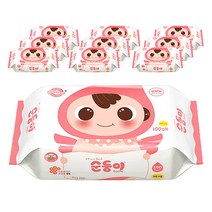 순둥이 베이직 무향 엠보싱 유아물티슈 플러스 리필형, 10팩