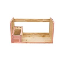 홈인퍼니처 삼나무 원목 책꽂이 삼나무 책꽂이 400 필통-핑크