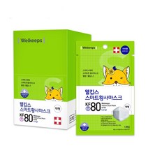 웰킵스 스마트황사마스크 대형 KF80, 25개, 1박스