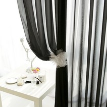 바이지미 로맨틱 쉬폰 커튼 /핀스타일