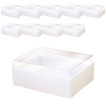 이홈베이킹 윗투명 마카롱상자 10.3 x 13.5 x 4.1 cm, 로얄아이보리, 10개