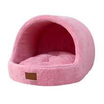 레드퍼피 스넉워머 동글이 반려동물 하우스, 파스텔핑크