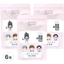 늘봄식품 볶음 서리태 검은콩, 200g, 6개