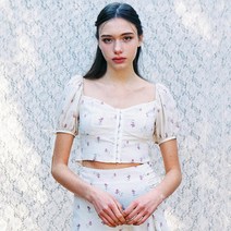 낫유어로즈 Flower hook blouse