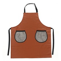 doto PU레더 나인 핸드타월 방수 앞치마, 브라운, 1개