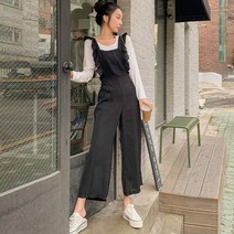 시크블랙 니뉴브 프릴 점프수트 PT9601K23