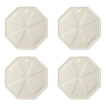 플라이토 실리콘 폴리곤 냄비받침 15 x 0.3 cm, 아이보리, 4개