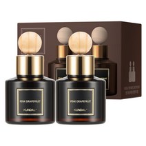 쿤달 퍼퓸 차량용 디퓨저 75ml 2개 + 우드볼스틱 2개, 핑크그레이프프룻향, 1세트