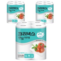 크리넥스 안심 키친타월 120매, 4롤, 3개