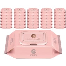 앙블랑 세이프 인디핑크 유아물티슈 휴대 캡형, 20매, 36팩