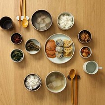 ERATO 옳음 2인 그릇 홈세트 14p, 비취,브라운, 8종