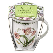 포트메리온 보타닉가든 코스터 뚜껑 머그컵, 핑크패럿튤립, 1세트