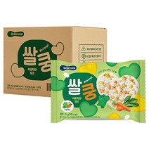 베베쿡 쌀쿵 쌀과자, 시금치, 당근 혼합맛, 10개