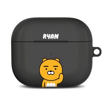 카카오프렌즈 에어팟 3세대 베이직 하드 케이스, 라이언차콜