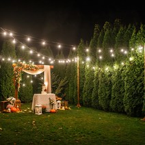 맥아트 LED 스트링 라이트 전등선 15m 15소켓   빔벌브 8W 주광색 15p, 블랙(전선)