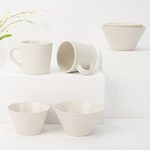 블룸엣홈 스트리샤 식기 세트 6p, 올드레이스, 공기 2p + 대접 2p + 머그컵 2p