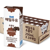 빙그레 초코우유, 190ml, 24개
