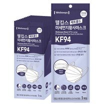 웰킵스 제트폴드 황사방역 마스크 대형 KF94, 화이트, 1개, 25개입