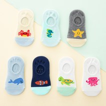 베이스알파 키즈 유아동 바다 동물 친구들 덧신 양말
