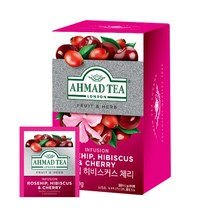 아마드티 로즈힙 히비스커스 앤 체리 허브차 티백, 40g, 1개