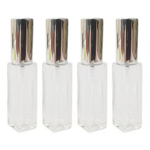 ABM 유리 향수공병 10ml, 실버 + 투명, 4개