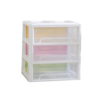 코디 3단 서랍장, 투명, 1개