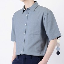 타운클로 남성용 썸머 세미 오버핏 반팔 셔츠