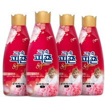 피죤 고농축 시그니처 섬유유연제 플라워페스티벌 본품, 1L, 4개