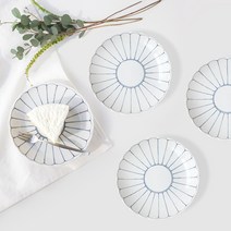 니코트 데이지 원형접시 4p, 혼합색상, 4개