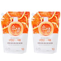 순샘 구연산 자몽 주방세제 리필, 1.2L, 2개