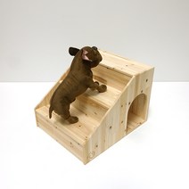 라뜰리에드보아 걍계단투 3단 소형견용 원목 강아지 계단