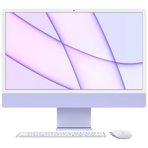 Apple 2021 아이맥 24, 퍼플, M1, Apple M1 8 core, SSD 256GB, 16GB, Retina 4.5K, Gigabit Ethernet, CTO