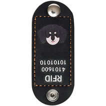 뽀시래기 강아지 동물등록 RFID 외장인식칩 가죽형 인식표, 31