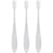 예꼬맘 실크 베이비용 칫솔 1단계, 화이트, 3개