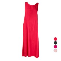 메이첼 면 스판 빅사이즈 민소매 롱 원피스 00023