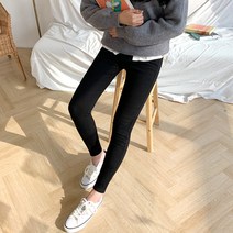 잘빠진 여성용 도톰기모 스판 스키니 팬츠