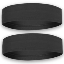 헤이조이 요가 러닝 헬스 헤어밴드 2p, 블랙