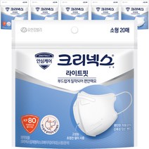 크리넥스 라이트핏 소형 KF80 지퍼백, 20개입, 6개