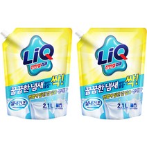 리큐 꿉꿉한 냄새 싹 실내건조 플로럴향 액체세제 리필, 2.1L, 2개